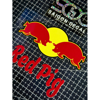 Tem Sticker DTF Red Pig - Mẫu Mới 2025 |SGDC - 1 Bộ|