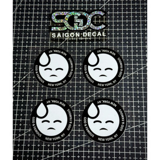 Tem Sticker DTF God & Famous New York, NY - Dán Nhiều Vị Trí |SGDC - 1 Cái|