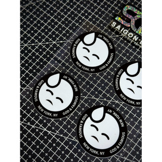 Tem Sticker DTF God & Famous New York, NY - Dán Nhiều Vị Trí |SGDC - 1 Cái|