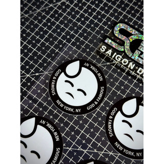 Tem Sticker DTF God & Famous New York, NY - Dán Nhiều Vị Trí |SGDC - 1 Cái|