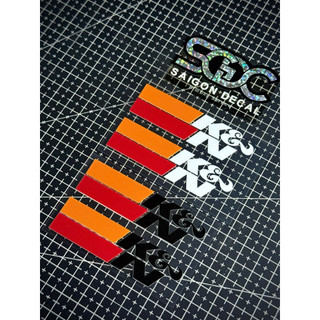 Tem Sticker DTF K&N USA - Dán Lọc Gió, Pô E - 2 Màu Sắc |SGDC - 1 Cái/Cặp|