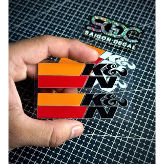 Tem Sticker DTF K&N USA - Dán Lọc Gió, Pô E - 2 Màu Sắc |SGDC - 1 Cái/Cặp|
