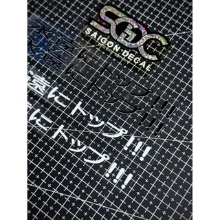 Tem Sticker DTF V3 Chữ Nhật JDM Style 2025 - 2 Màu Sắc |SGDC - 1 Cái/Cặp|