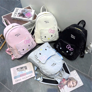 [Mới về]  LS 2518 BALO PUPPY MÈO NHUNG BẢN QUAI TO ĐỆM MÚT SIZE 40 ĐỰNG SÁCH VỞ CHO HỌC SINH, SINH VIÊN: