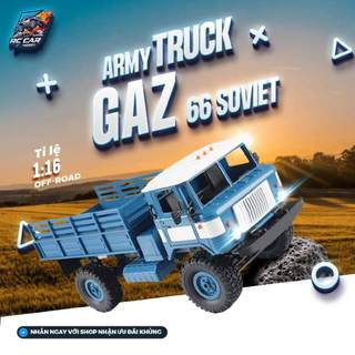 Tải quân sự GAZ-66 Xe Điều Khiển Từ Xa WPL B-24 Tỷ Lệ 1:16 4x4 Off-Road Leo Núi