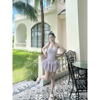 [HAN’S STORE] VÁY HAI DÂY CHẤT REN DỆT HOA DỄ THƯƠNG MÙA HÈ CÓ SẴN MÚT NGỰC VÀ QUÂNG TRONG -TẶNG KÈM TAG HOA( ẢNH THẬT)