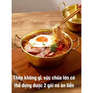 Nồi Mini Kèm Nắp Inox Cao Cấp – Nấu Lẩu, Mì Cay, Soup, Chảo Nấu Ăn Đa Năng, Dùng Được Mọi Loại Bếp