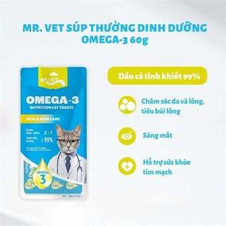 Hộp 12 Gói Súp Thưởng Mr.Vet Bổ Sung Dinh Dưỡng Cho Mèo
