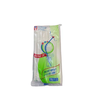 Ống Hút Trắng Cong Tân Tường Khang 70 Cái – Phi 5, An Toàn Thực Phẩm