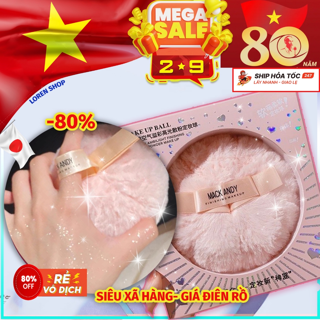 { RẺ TOP 1- BÁN XÃ HÀNG ] - Bông phấn bắt sáng( Loại lớn), Makeup tạo hiệu ứng lấp lánh, trang điểm bắt sáng