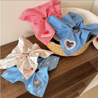 Scrunchies Cột Tóc Thiết Kế Mẫu Vuông Cỡ Lớn Nhiều Họa Tiết Hot Trend Dễ Thương