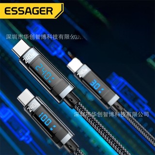 [240W] Cáp Sạc ESSAGER TypeC to TypeC - Sạc Nhanh Lên Đến 240W (Hiển Thị Công Suất Sạc)