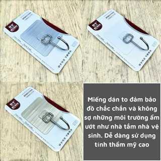 2 Móc dán tường chịu lực siêu dính.  móc dán tường to cao cấp