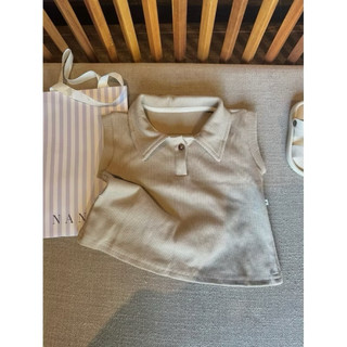 Set áo polo + quần short basic bé trai phong cách Hàn màu nâu