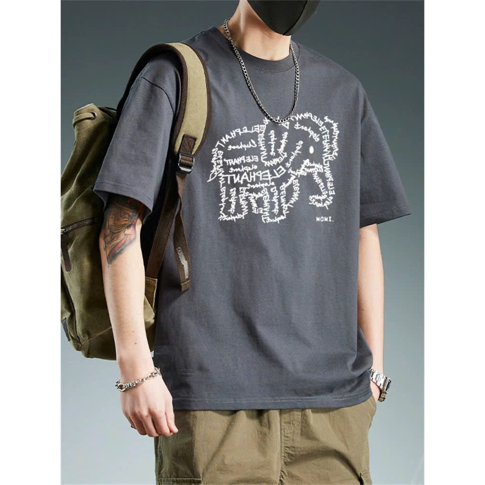 Áo thun Stee Cổ tròn ELEPHANT Localbrand ICVCVNI Unisex Cotton