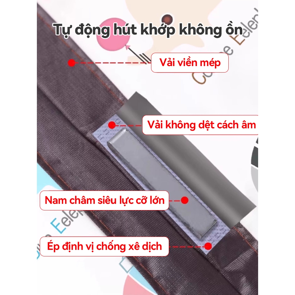 Rèm Cửa Sổ Nam Châm ICON - Ngăn Lạnh, Chống Muỗi, Ngăn Mùi Bếp - Nhựa EVA, Dán Tường