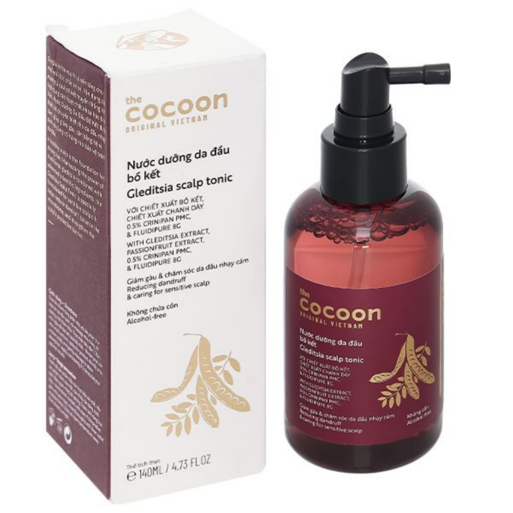 Nước dưỡng da đầu bồ kết Cocoon giảm gàu và chăm sóc da đầu nhạy cảm 50ml/140ml
