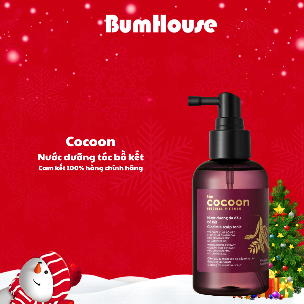 Nước dưỡng da đầu bồ kết Cocoon giảm gàu và chăm sóc da đầu nhạy cảm 50ml/140ml