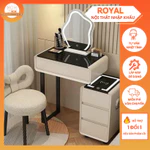 Bàn Trang Điểm BD1 Bàn Phấn ROYAL bọc da không Loa buetooth và không sạc  bàn trang điểm cao cấp nhập khẩu chính hãng — ảnh 1
