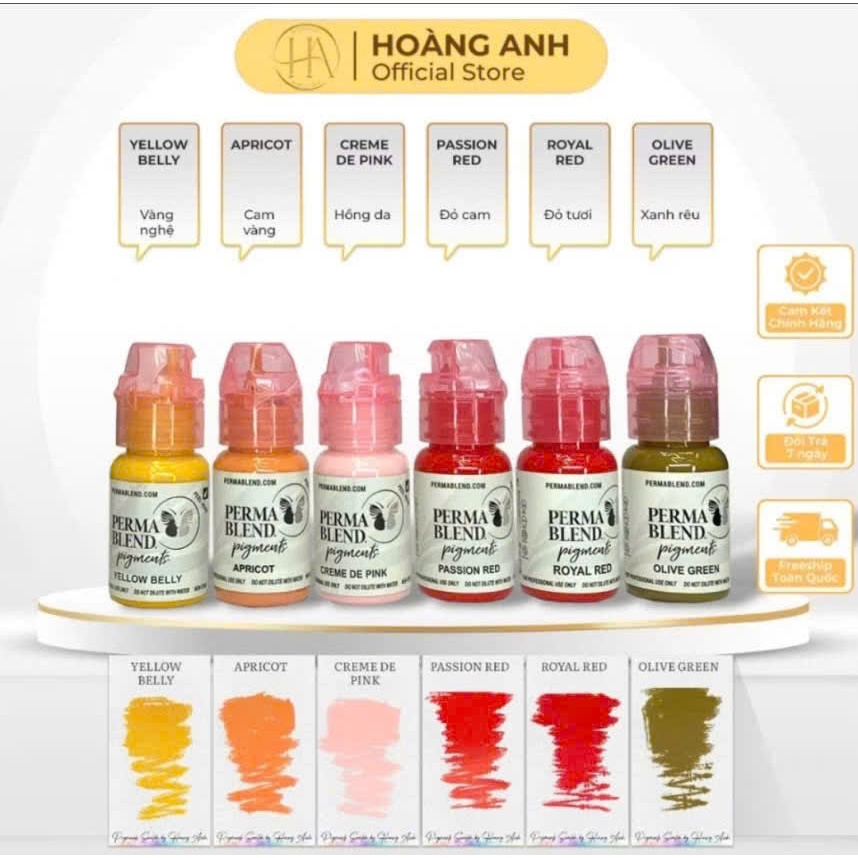 Mực PERMA BLEND 15ML Chính Hãng USA Phun Xăm Thẩm Mỹ