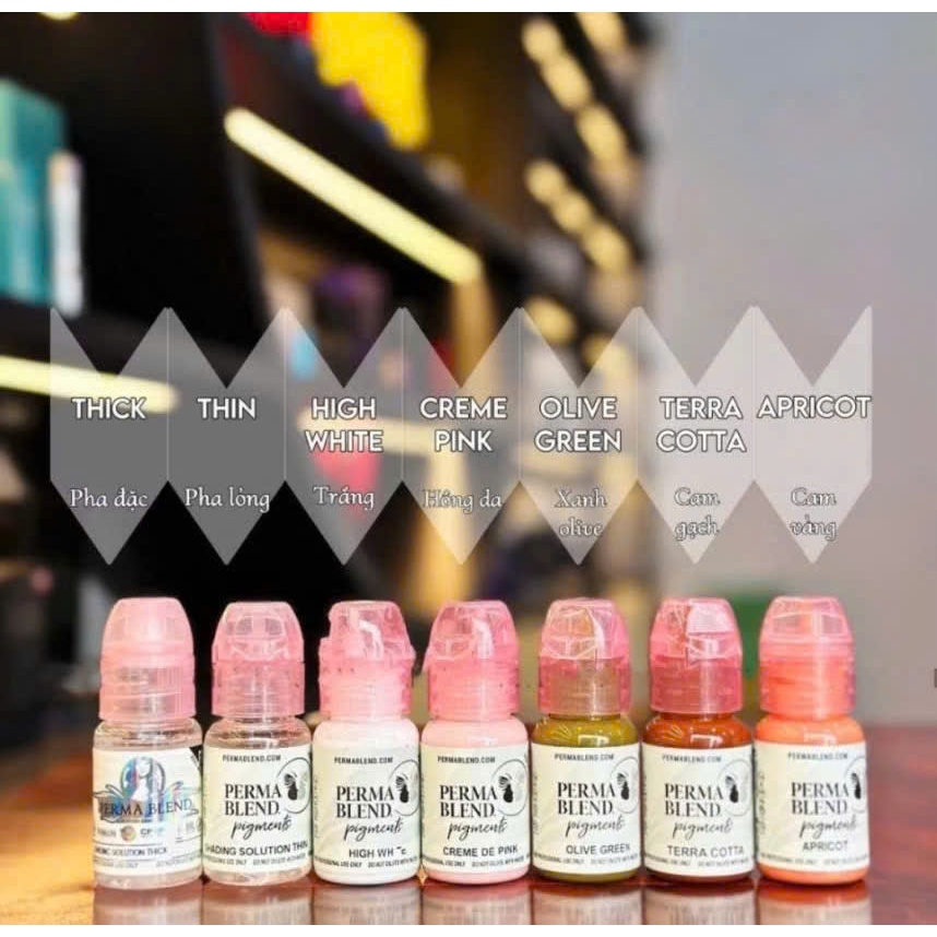 Mực PERMA BLEND 15ML Chính Hãng USA Phun Xăm Thẩm Mỹ