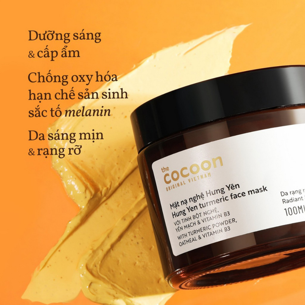 Mặt nạ nghệ Hưng Yên Cocoon giúp da rạng rỡ & mịn màng - 30ml/100ml