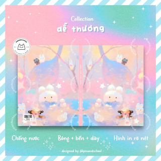 [LẺ] Giấy Bao Tập, Bao Vở, Bao Sách Nhân Vật Hoạt Hình Dễ Thương Giấy Bóng Dày Chất Lượng | Thiết kế bởi Pinandschool
