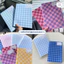 Giấy Bao Tập, Bao Vở, Bao Sách Hoạ Tiết Caro Hiện Đại Tươi Mới Giấy Bóng Dày Chất Lượng | Thiết kế bởi Pinandschool
