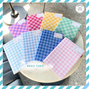 Giấy Bao Tập, Bao Vở, Bao Sách Hoạ Tiết Caro Hiện Đại Tươi Mới Giấy Bóng Dày Chất Lượng | Thiết kế bởi Pinandschool