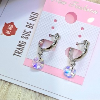 Bông tai inox lấp lánh không đen không gỉ Trang sức Bé Heo