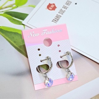 Bông tai inox lấp lánh không đen không gỉ Trang sức Bé Heo