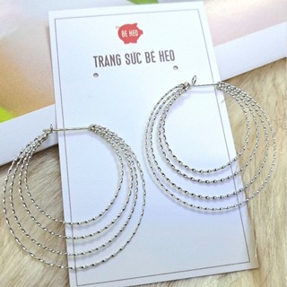 Bông tai inox tròn không đen không gỉ Trang sức Bé Heo