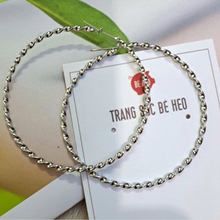 Bông tai inox tròn không đen không gỉ Trang sức Bé Heo