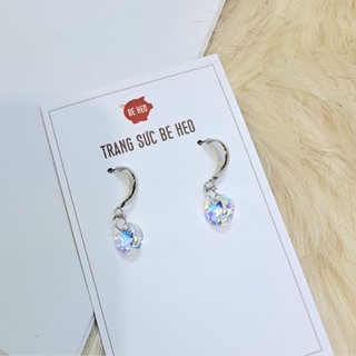 Bông tai inox lấp lánh không đen không gỉ Trang sức Bé Heo