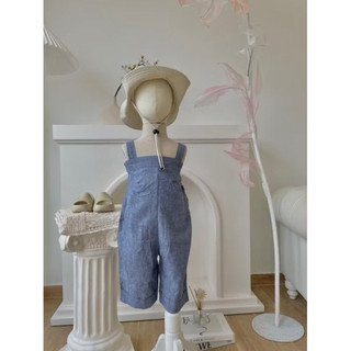 Jumpsuit jean xanh bé gái năng động, cá tính- (không kèm áo)