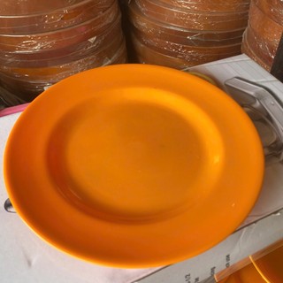 Dĩa Nhựa Melamine Tròn Cạn Màu Trắng (Nhiều Size 13.5cm - 27.5cm) - Đựng Cơm Sườn, Thức Ăn