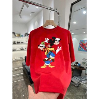 Áo thun hoạt hình Mickey MK12 unisex nam nữ form rộng 100% cotton
