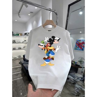 Áo thun hoạt hình Mickey MK12 unisex nam nữ form rộng 100% cotton