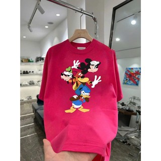 Áo thun hoạt hình Mickey MK12 unisex nam nữ form rộng 100% cotton