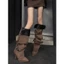 Giày Boots Cao Gót Mũi Nhọn Đinh Tán Kiểu Âu Mỹ Hàng Hot Girl Đế Cao 8cm