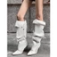 Giày Boots Cao Gót Mũi Nhọn Đinh Tán Kiểu Âu Mỹ Hàng Hot Girl Đế Cao 8cm
