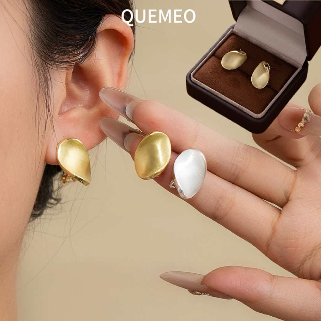 Bông Tai Mạ Vàng PhinPhon QUEMEO Phong Cách Cổ Điển Cá Tính Không Gỉ