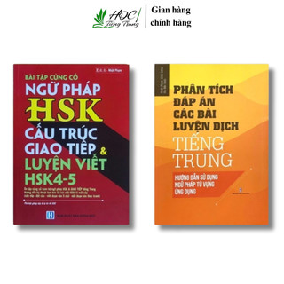 Sách - Bài tập ngữ pháp HSK cấu trúc giao tiếp & luyện viết HSK4-5 + Phân tích đáp án các bài luyện dịch Tiếng Trung