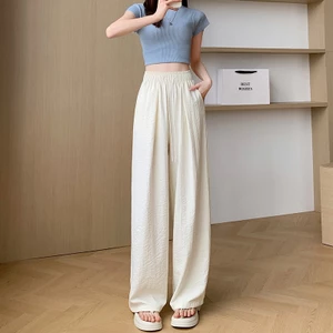 Quần Ống Rộng Nữ Lưng Cao Dáng Suông - Quần Dài Dáng Basic Nhiều Màu