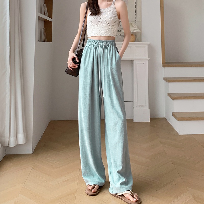 (Hàng Quảng Châu CC) Quần Ống Rộng Nữ Lưng Cao Dáng Suông - Quần Dài Dáng Basic Nhiều Màu