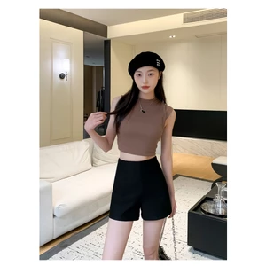 Quần Short Đen Nữ Basic Dáng Chữ A Lưng Cao Kéo Khóa Sau - Short Dance