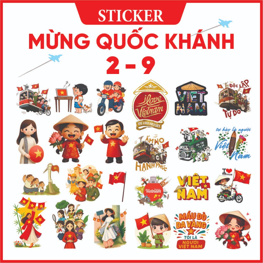 [Tem Dán Đa Năng] Sticker Quốc Khánh 2/9 – Trang Trí Yêu Nước, Đậm Chất ...
