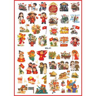 [Tem Dán Đa Năng] Sticker Quốc Khánh 2/9 – Trang Trí Yêu Nước, Đậm Chất Việt