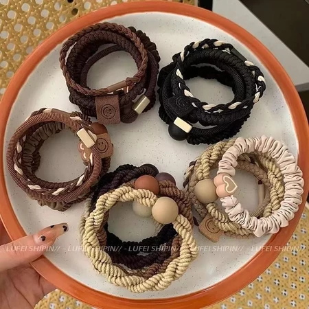 Ống 20 Dây Chun Tóc Vặn Thừng - Set 20 Dây Thun Cột Tóc Màu Nâu Trà Sang Chảnh Đáng Yêu Xinh Xỉu Mẫu Mới Nhất