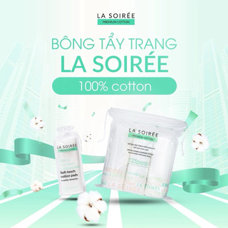 Bông Tẩy Trang La Soirée (Lamer) 100% Cotton Siêu Mềm Siêu Mịn, Không Xơ Bông